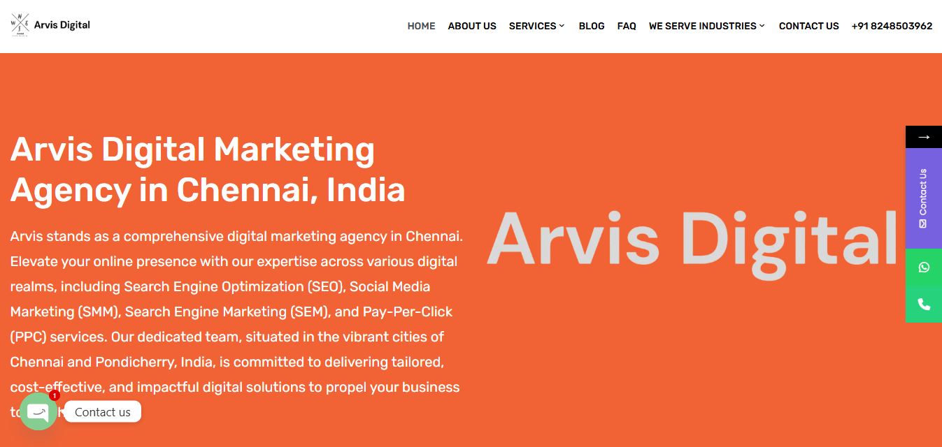 Arvis digital marketing agency Chennai 