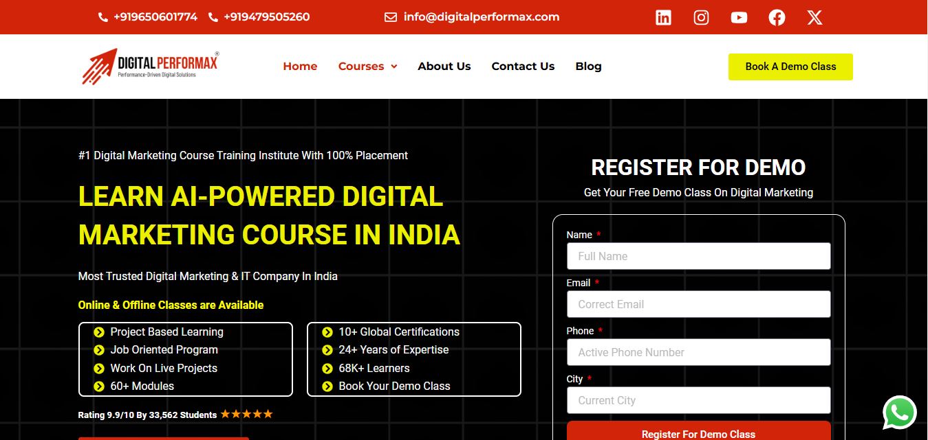 Digital Empiro - Digital Marketing Courses & Services for SEO | PPC | SMM | Web Development | Content Marketing in Bhopal. 