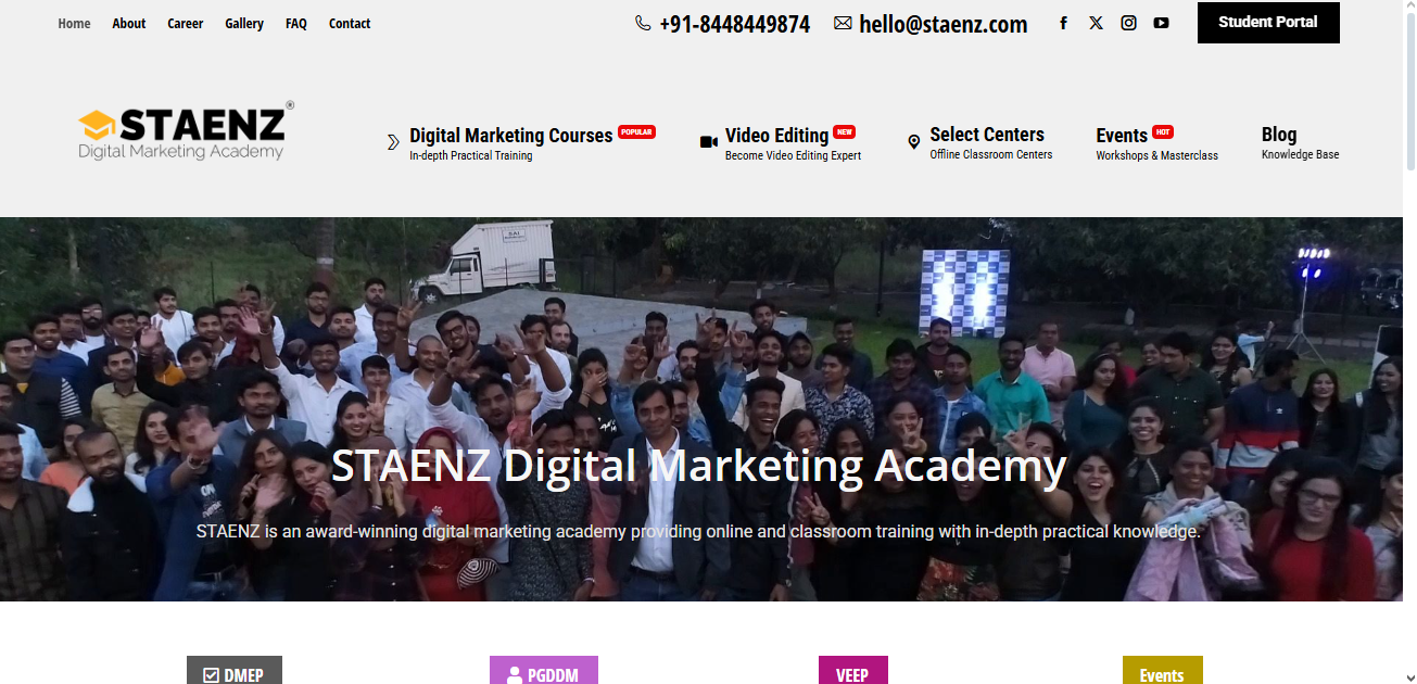 STAENZ Digital Marketing Course Academy Nashik