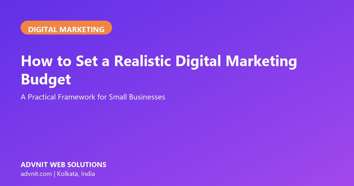 Digital marketing budget framework for small business - Advnit Web Solutions