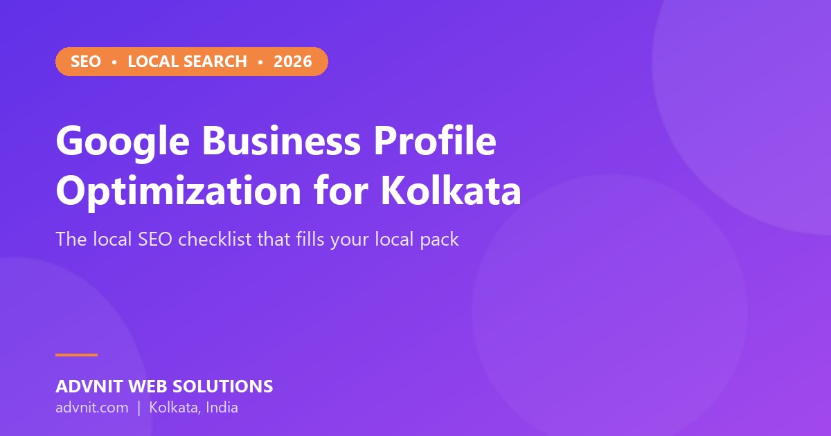 Google Business Profile optimization checklist for local SEO in Kolkata