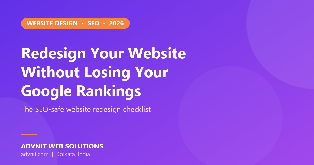 Website redesign SEO checklist to preserve Google rankings during a redesign
