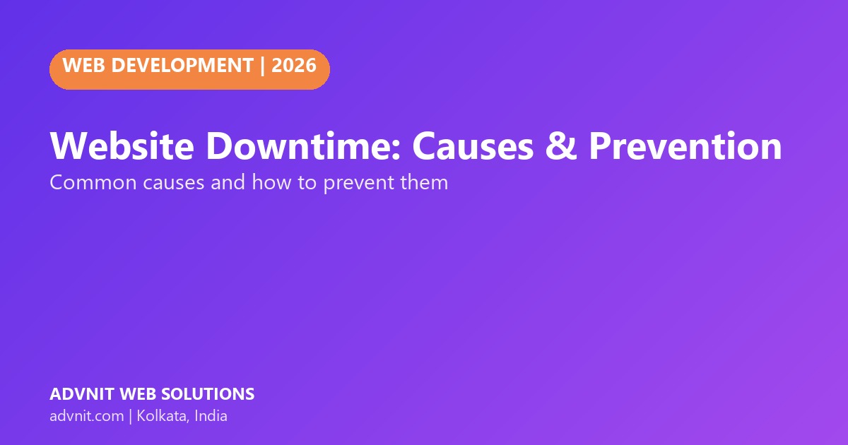 Website downtime causes and prevention banner