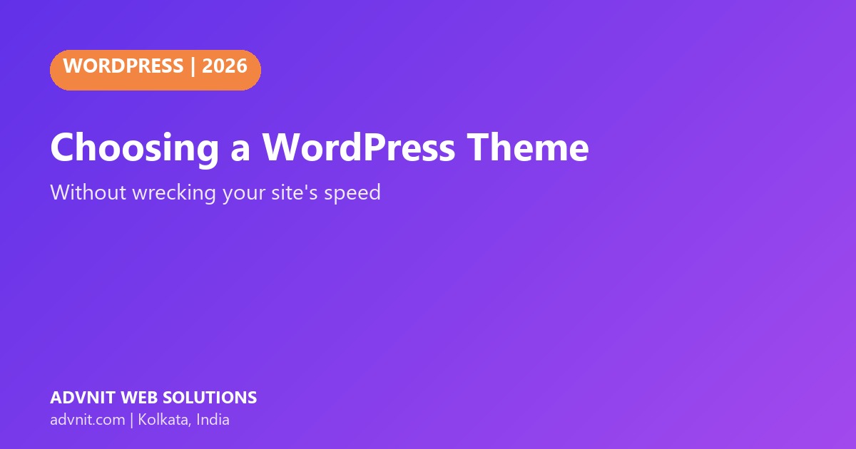 Choosing a fast WordPress theme banner