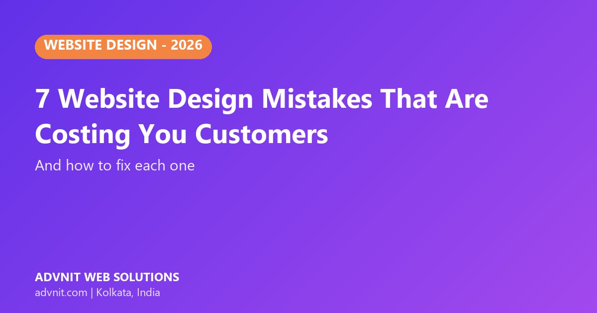 7 website design mistakes that cost customers