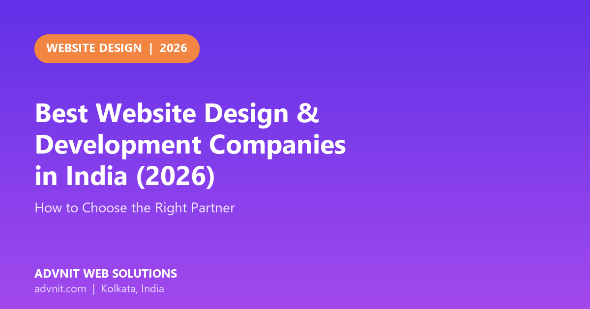 Best website design and development companies in India 2026