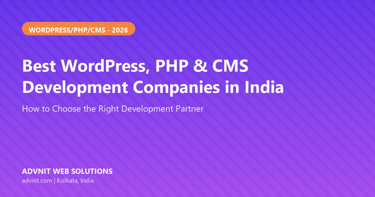 Best WordPress, PHP and CMS Development Companies in India 2026