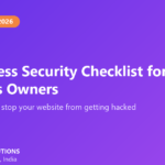 WordPress security checklist graphic - Advnit Web Solutions